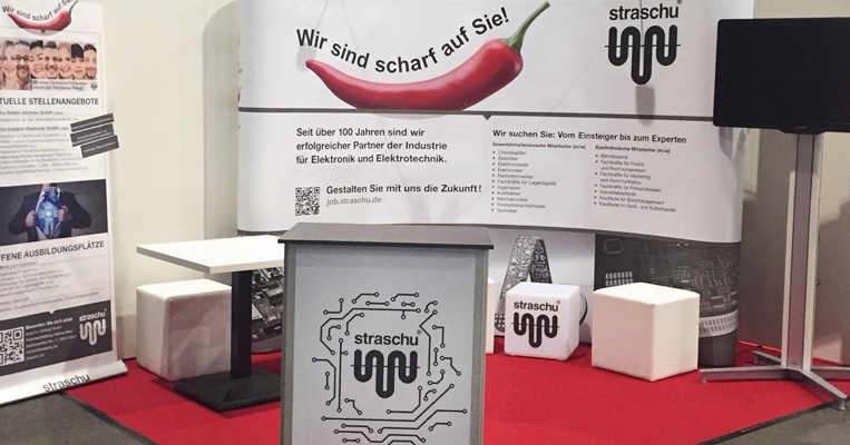 der straschu Messestand auf der Jobmesse 2018 in Oldenburg