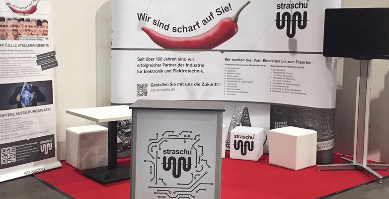 der straschu Messestand auf der Jobmesse 2018 in Oldenburg