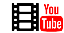 Icon einer alten Filmrolle und das alte youtube-Logo daneben
