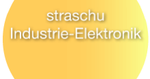gelber Kreis mit dem Schriftzug straschu Industrie-Elektronik