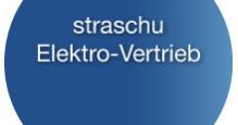 blauer Kreis mit dem Schriftzug straschu Elektro-Vertrieb