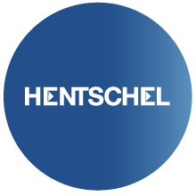 blauer Kreis mit Schriftzug Hentschel